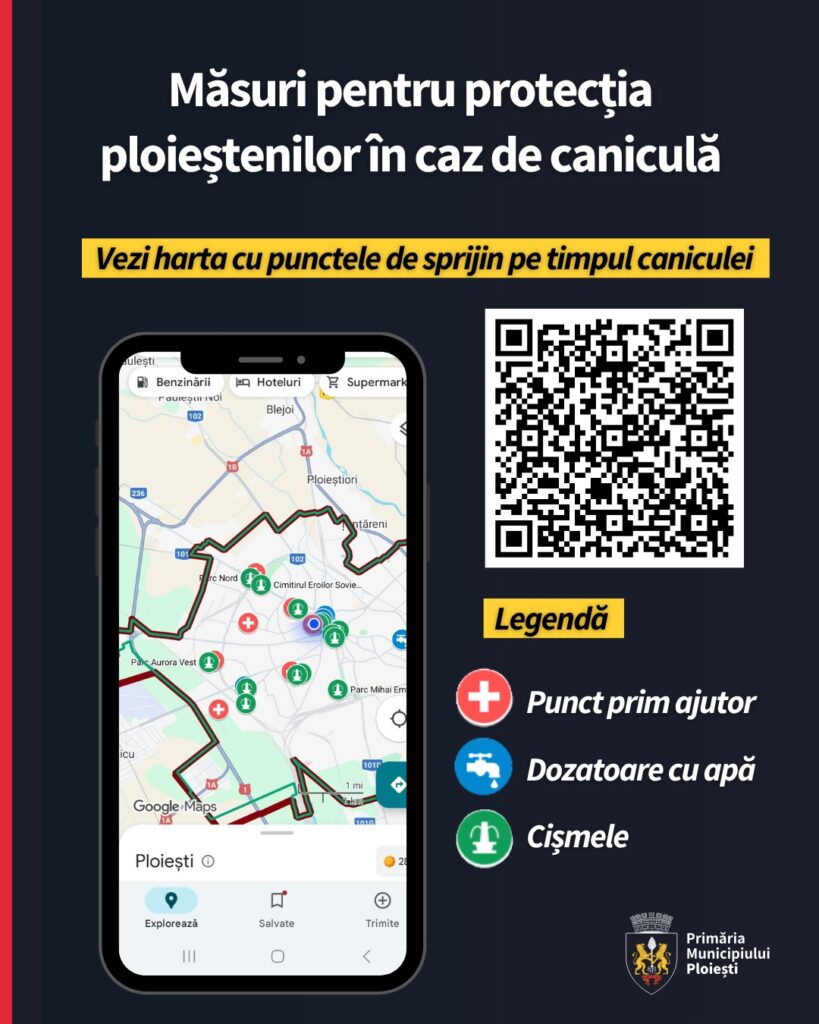 Recomandări și măsuri pentru perioada de caniculă în municipiul Ploiești!