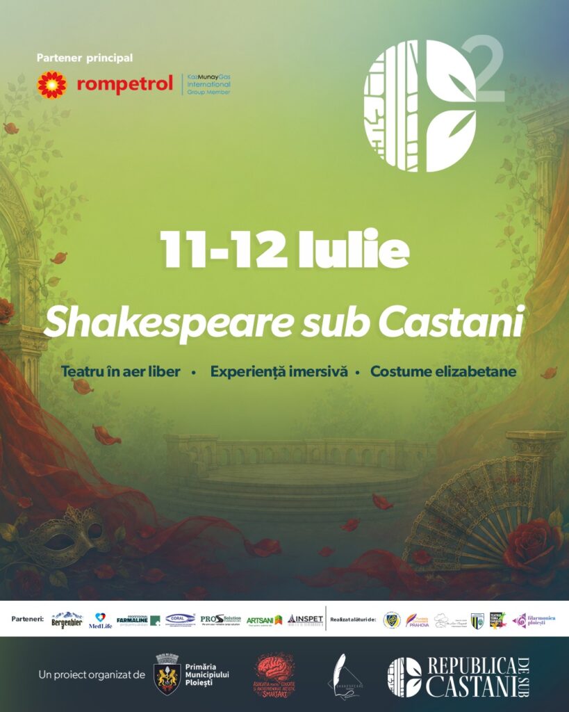 Primăria Municipiului Ploiești vă invită pe Bulevardul Independenței, în weekendul 11–12 iulie a.c., la „Shakespeare sub Castani”, un eveniment dedicat teatrului, literaturii și artei spectacolului, organizat în cadrul proiectului “Republica de sub Castani”