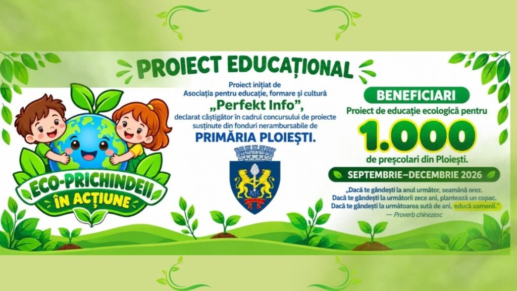 1.000 de copii din Ploiești învață să protejeze mediul prin proiectul „Eco Prichindeii în acțiune”.